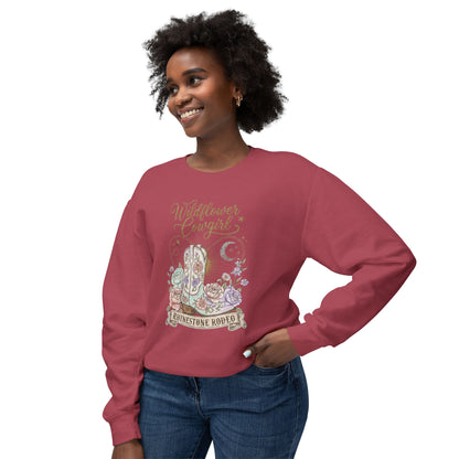 Wildflower Cowgirl Sweatshirt — Rhinestone Rodeo Floral Western Crewneck