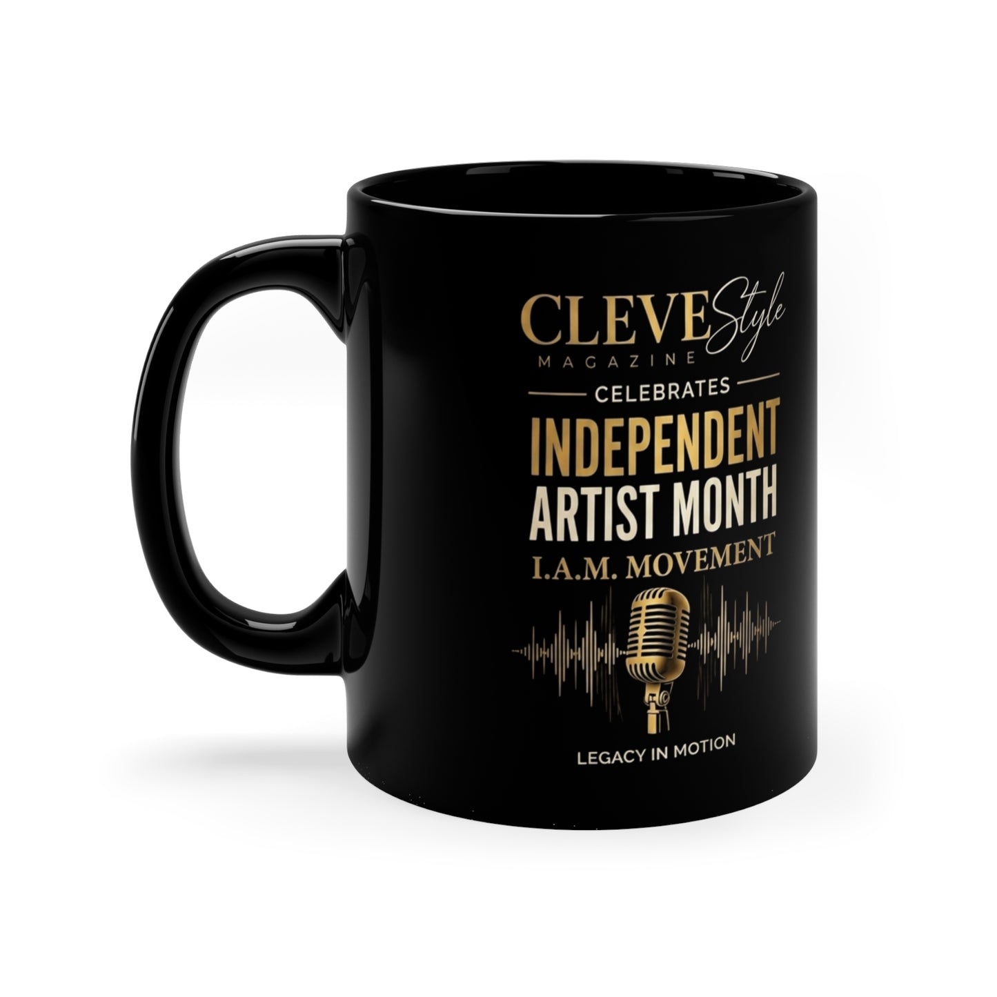 Independent Artist Month Black Coffee Mug — 11oz Commemorative Ceramic
