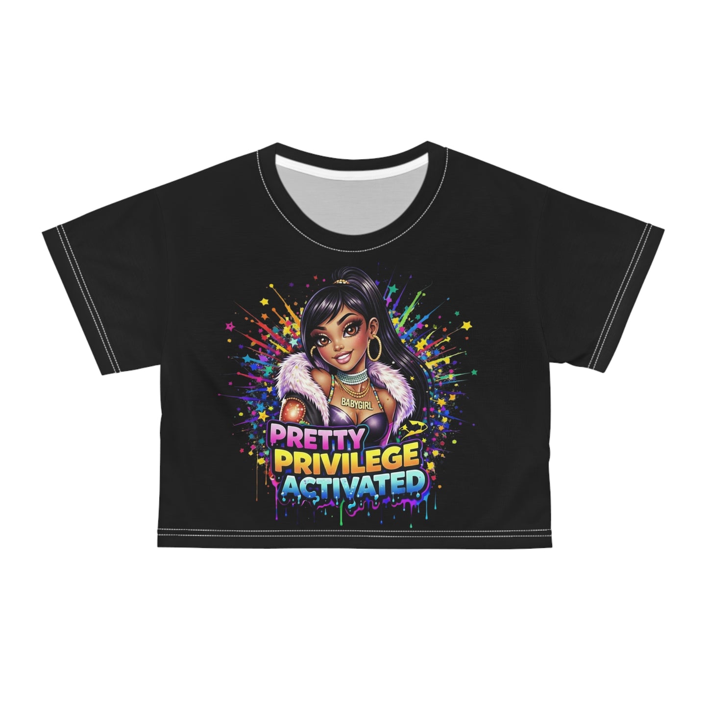 Pretty Privilege Activated Crop Tee — Bold Graphic Women’s Crop Top