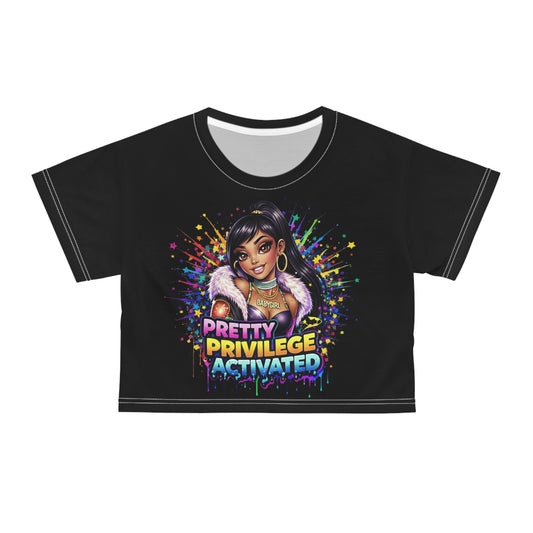 Pretty Privilege Activated Crop Tee — Bold Graphic Women’s Crop Top