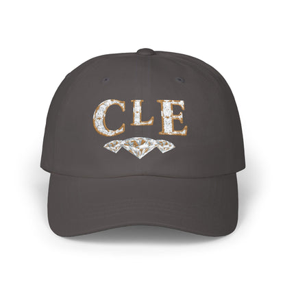 CLE Vintage Dad Cap — Distressed Script Embroidered Baseball Hat