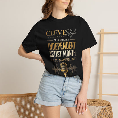 Independent Artist Month T-Shirt – CLEVE Style L.A.M. Movement Microphone Design