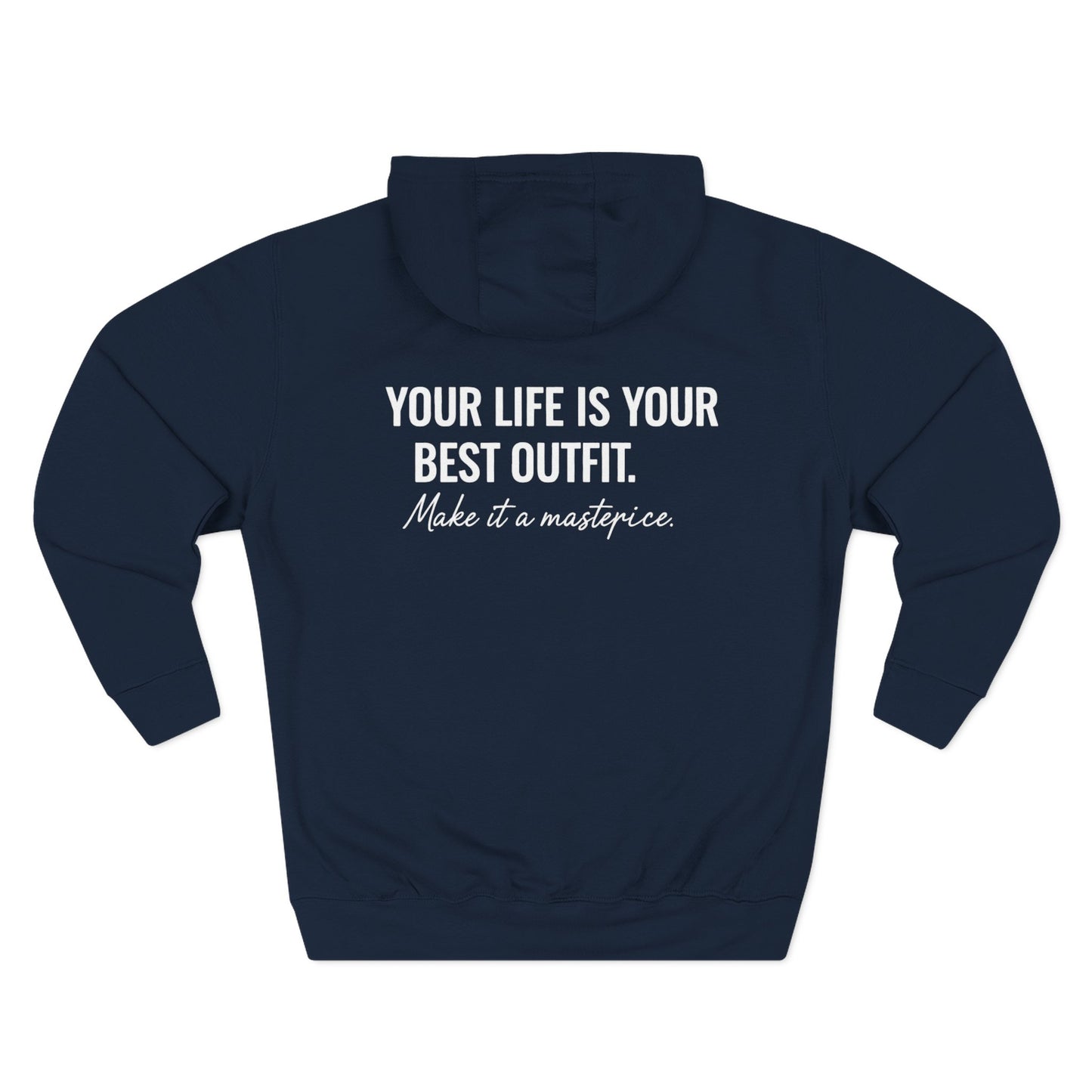 Three-Panel Fleece Hoodie