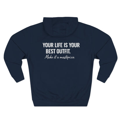 Three-Panel Fleece Hoodie