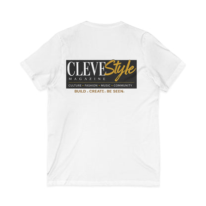 CleveStyle Magazine Logo V-Neck Tee — Build · Create · Be Seen