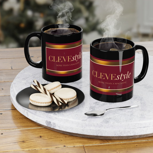 CLEVEstyle Black Coffee Mug — 'MORE THAN A MAGAZINE' Elegant 11oz Ceramic Gift