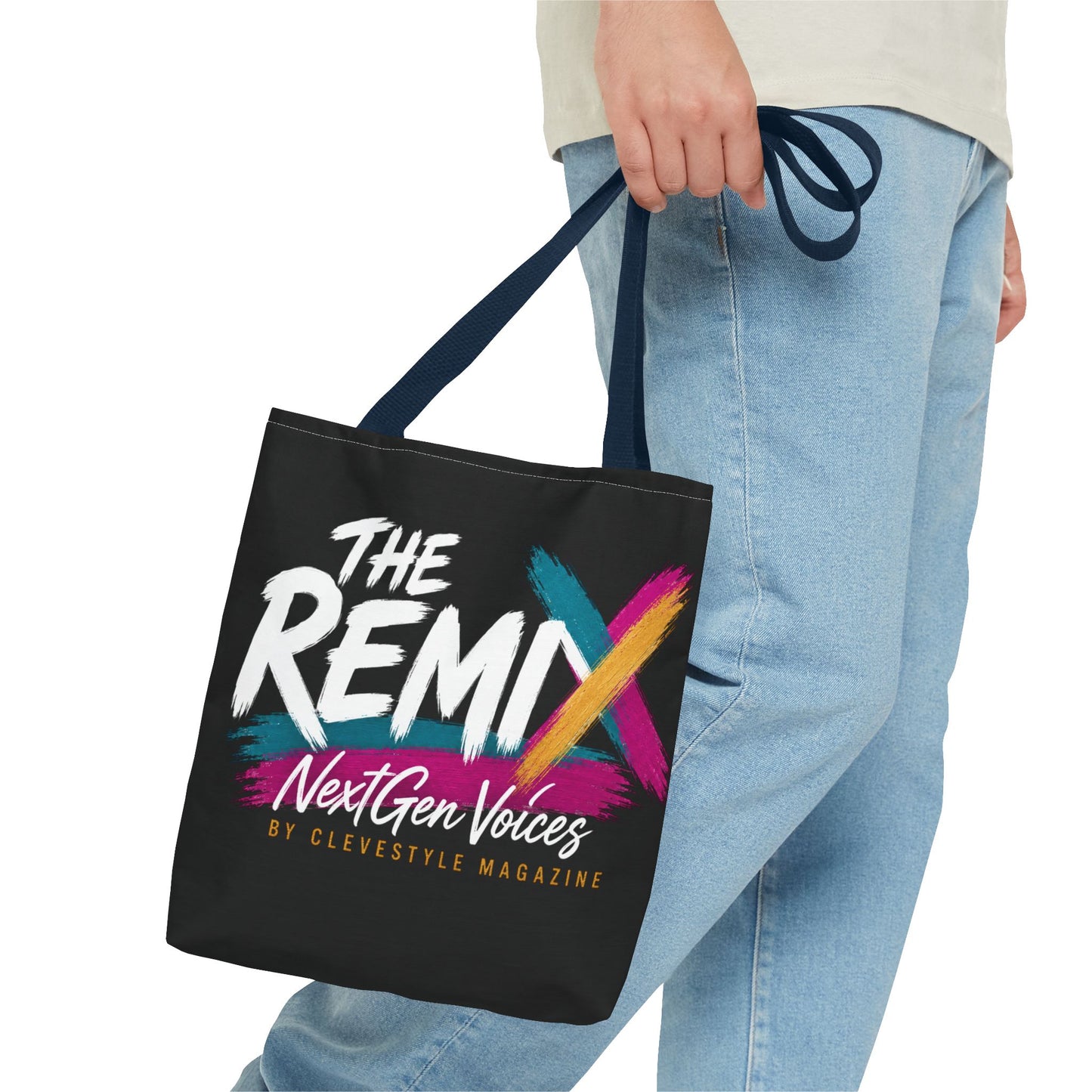 The Remix Tote Bag — NextGen Voices Magazine Logo AOP Tote