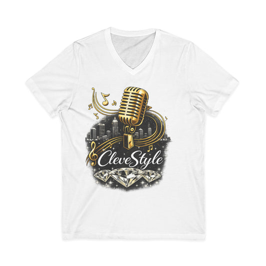 Cleveland Music Vintage Microphone V-Neck Tee