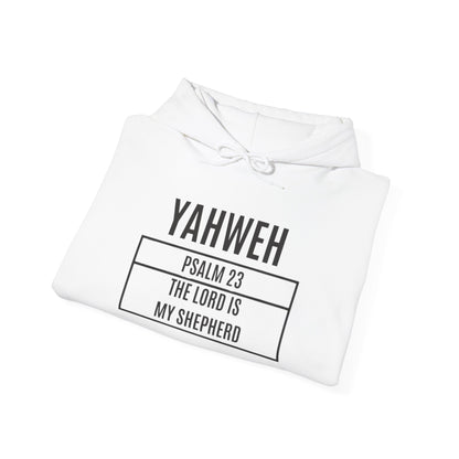 Yahweh Psalm 23 Hoodie – "The Lord is My Shepard" Faith Pullover (CleveStyle on left sleeve)
