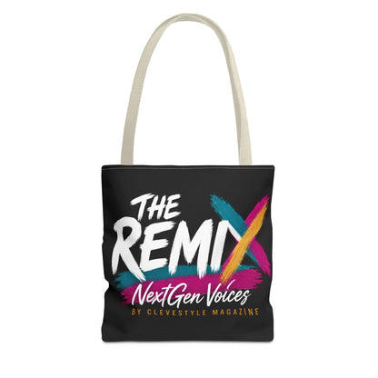 The Remix Tote Bag — NextGen Voices Magazine Logo AOP Tote