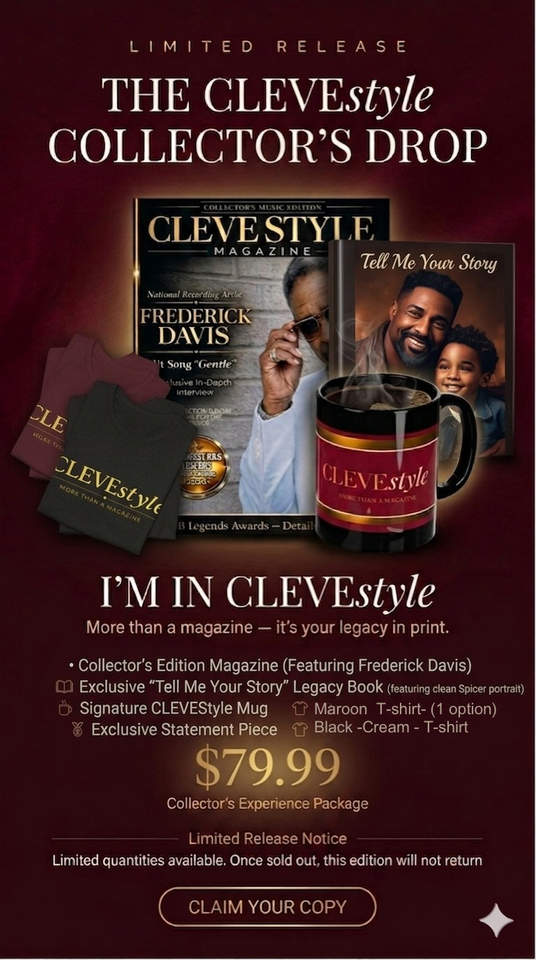 "The CleveStyle Legacy Experience"...  More than a magazine… it’s your moment preserved.