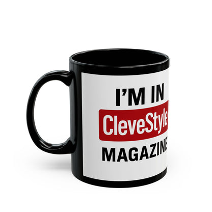 Clever Design Black Mug – ‘I’m in CleveStyle Magazine’