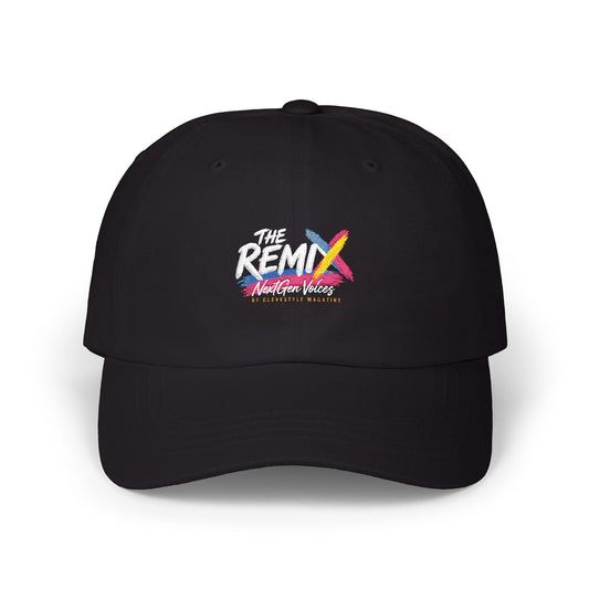 Classic Dad Cap — 'The Remix' Retro Logo Embroidered Baseball Hat