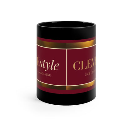 CLEVEstyle Black Coffee Mug — 'MORE THAN A MAGAZINE' Elegant 11oz Ceramic Gift