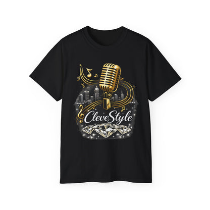 Cleveland Music Vintage Microphone Tee — "CleveStyle" Graphic Shirt