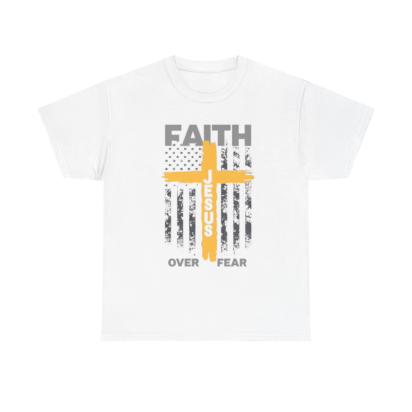 Faith Over Fear Tee — Jesus Cross Christian Graphic T-Shirt