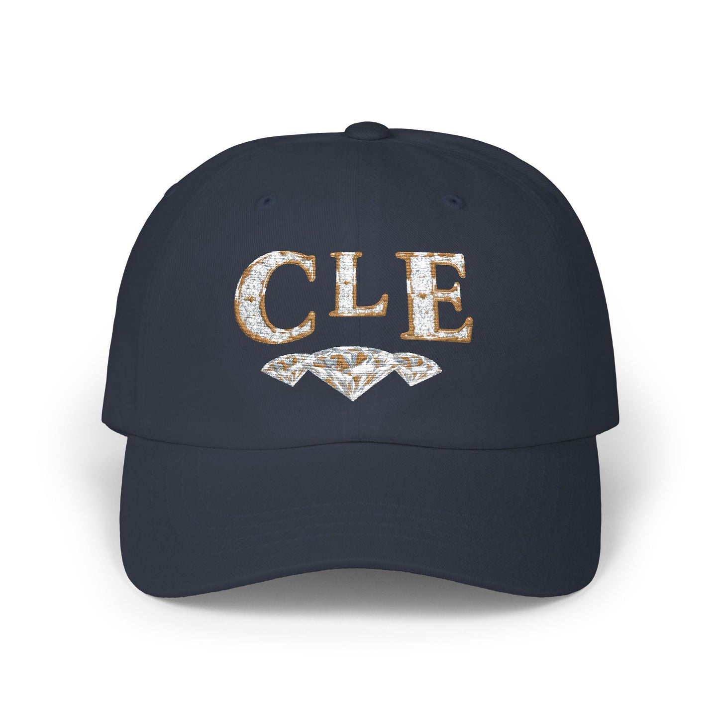 CLE Vintage Dad Cap — Distressed Script Embroidered Baseball Hat