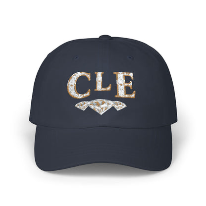 CLE Vintage Dad Cap — Distressed Script Embroidered Baseball Hat