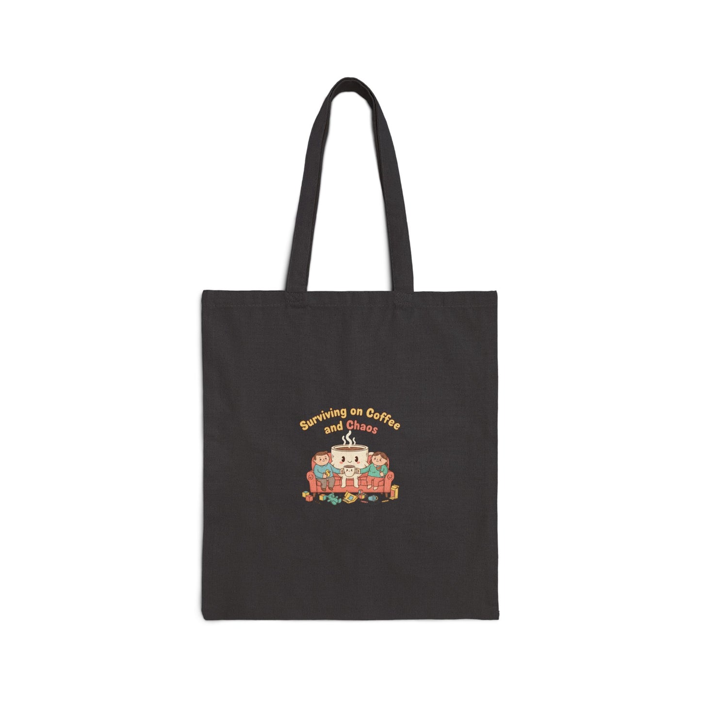 Morning Chaos Mom Tote | Parenting Morning Humor, coffee & kids