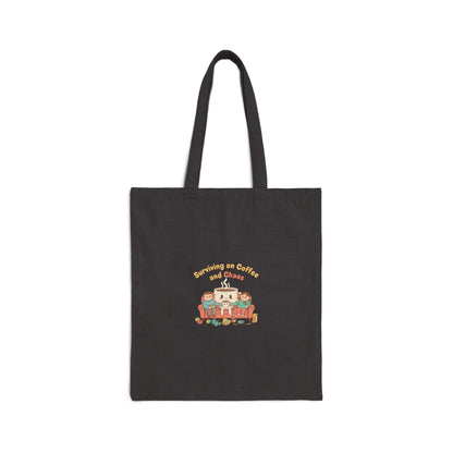 Morning Chaos Mom Tote | Parenting Morning Humor, coffee & kids